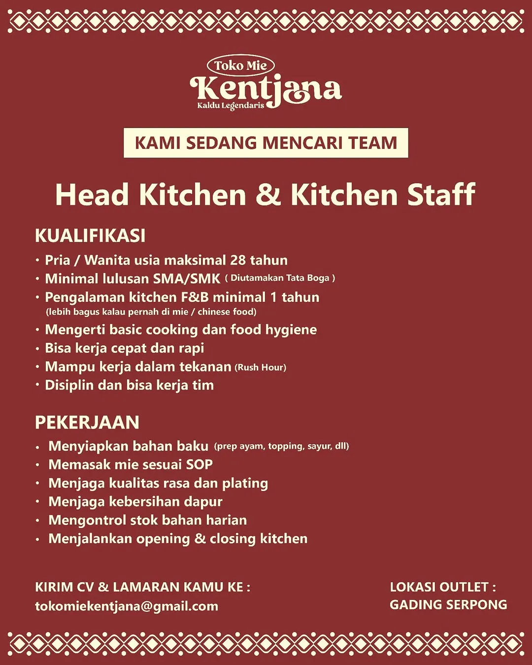 Logo Toko Mie Kentjana