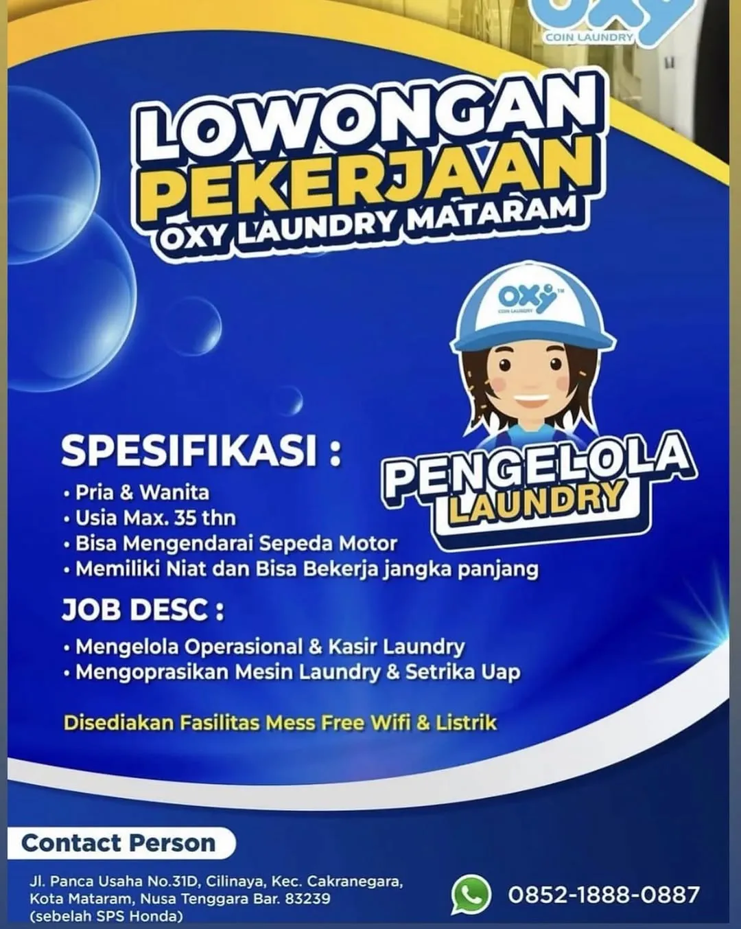 Logo OXY Laundry Mataram