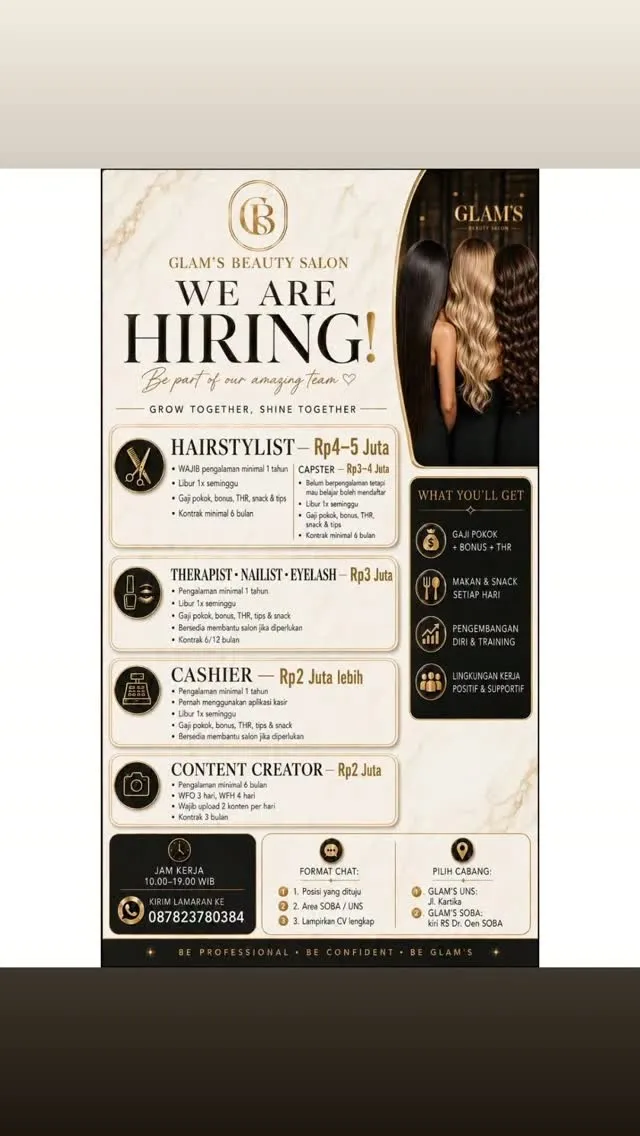 Logo Glam's Beauty Salon