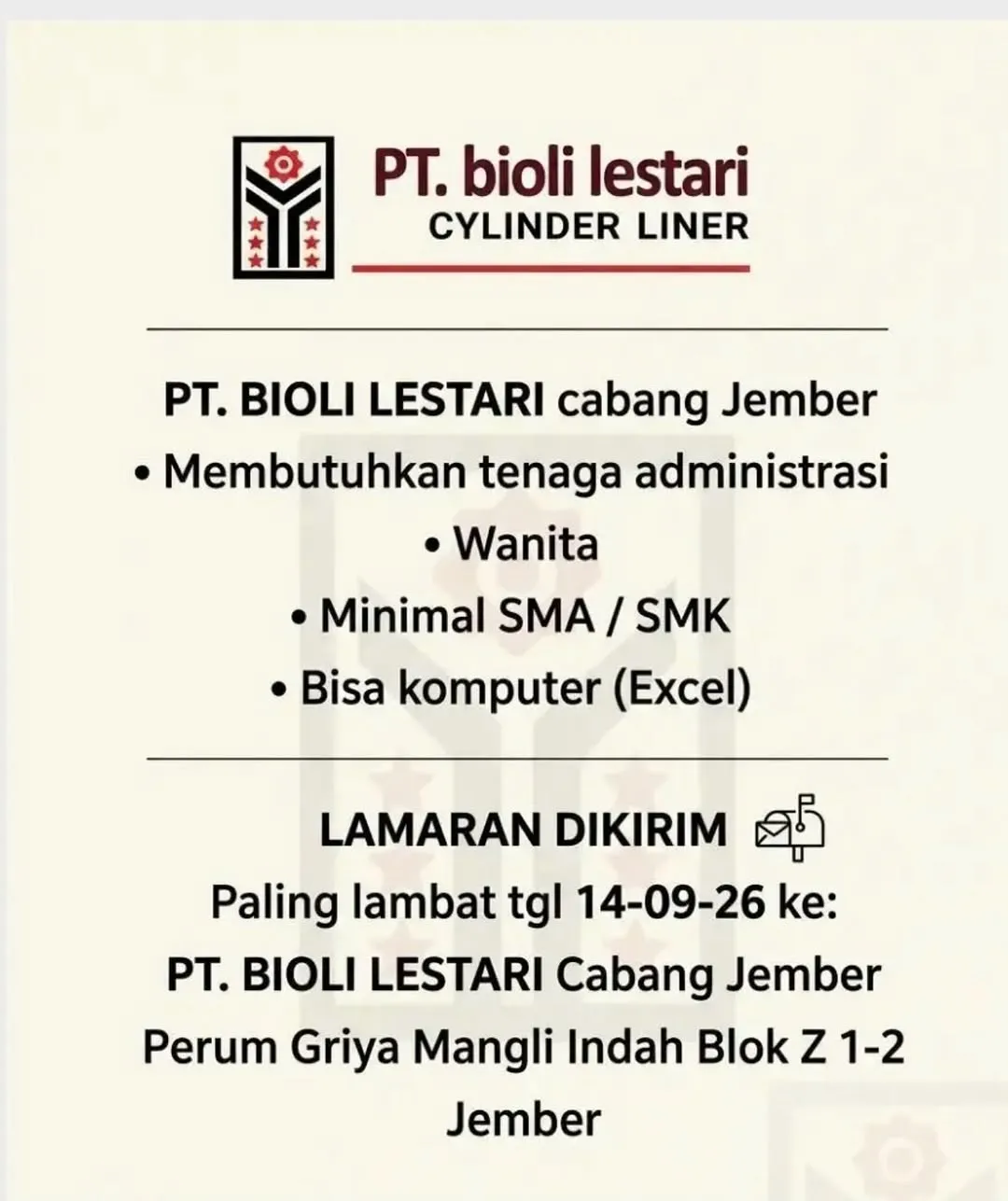 Logo PT. BIOLI LESTARI