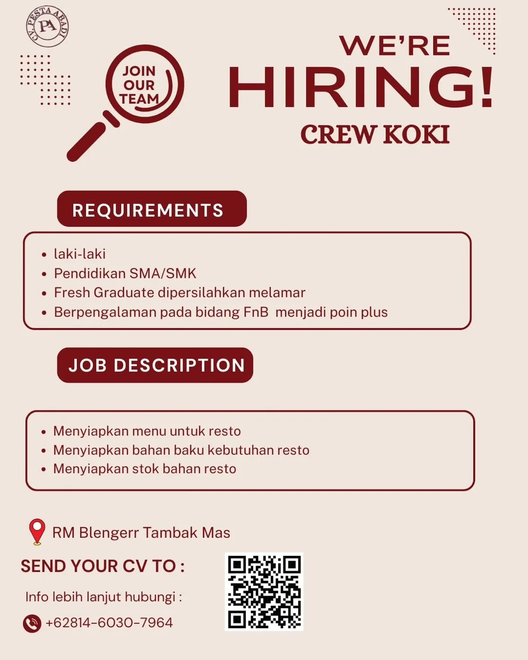 Logo CV Pesta Abadi / RM Blengerr