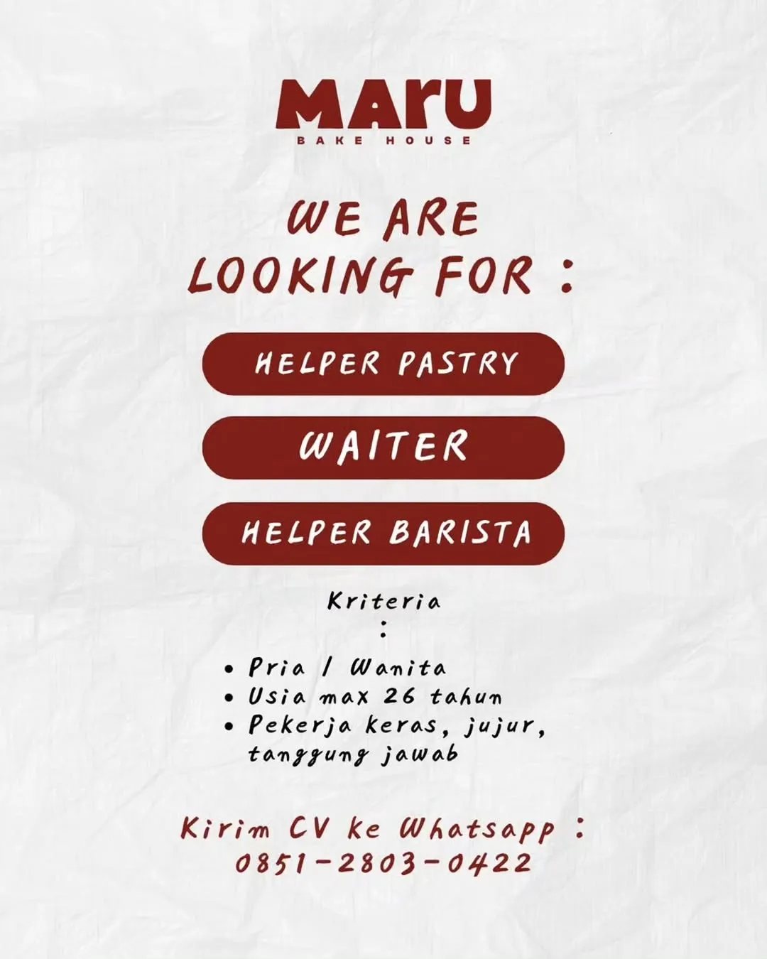 Logo Maru Bake House