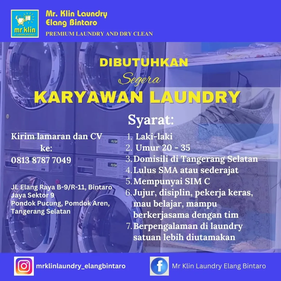 Logo Mr. Klin Laundry Elang Bintaro