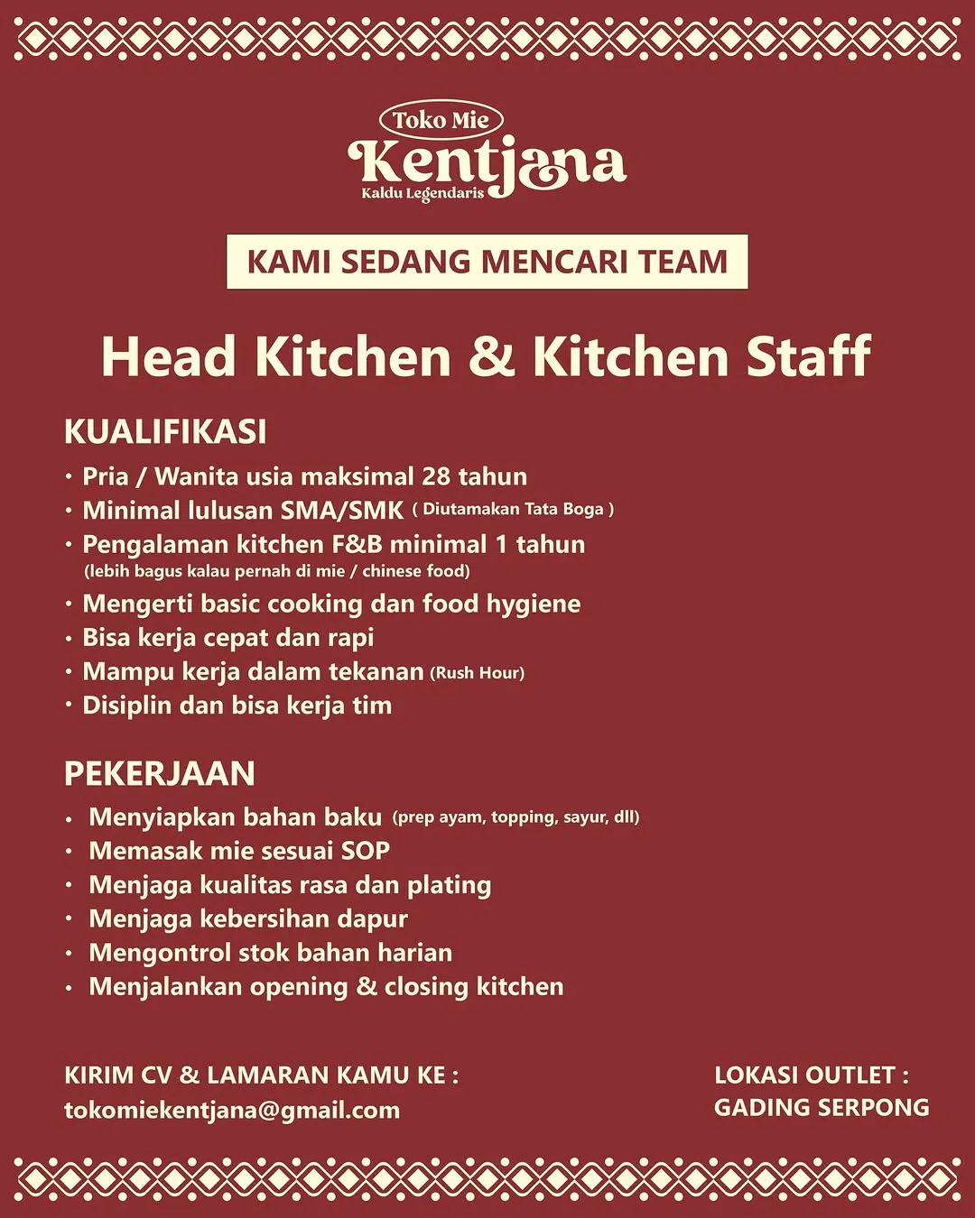 Logo Toko Mie Kentjana