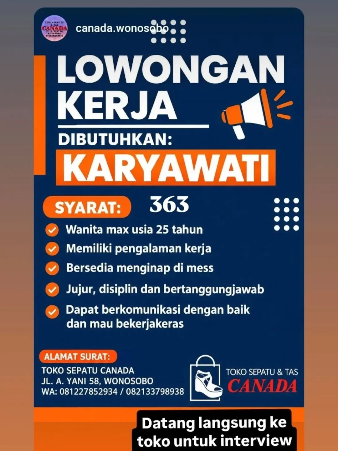 Logo Toko Sepatu & Tas Canada