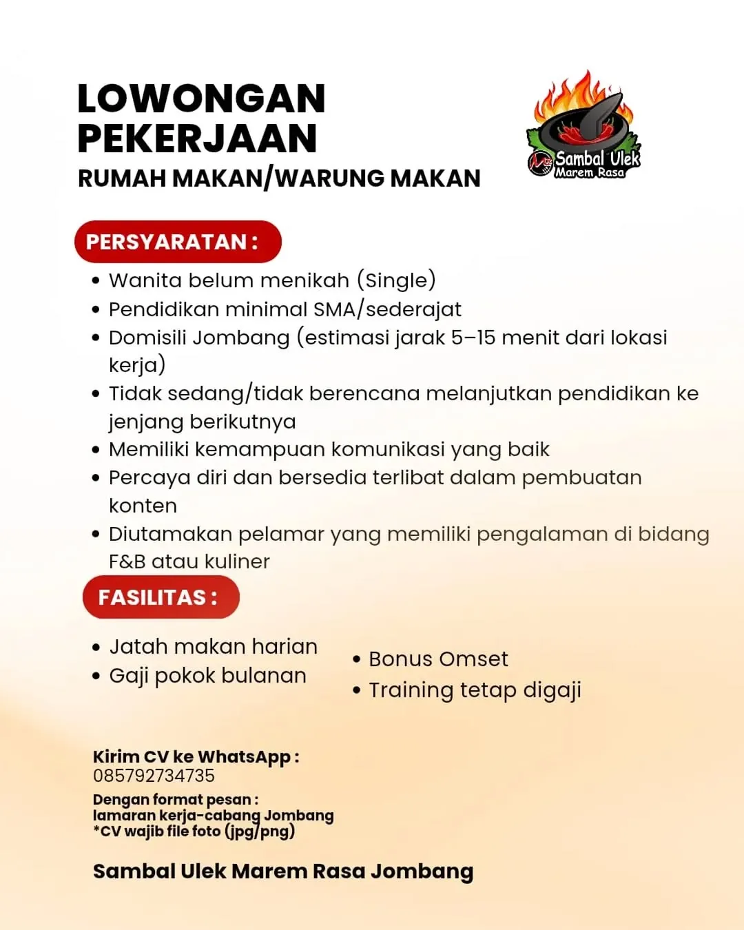 Logo Sambal Ulek Marem Rasa Jombang
