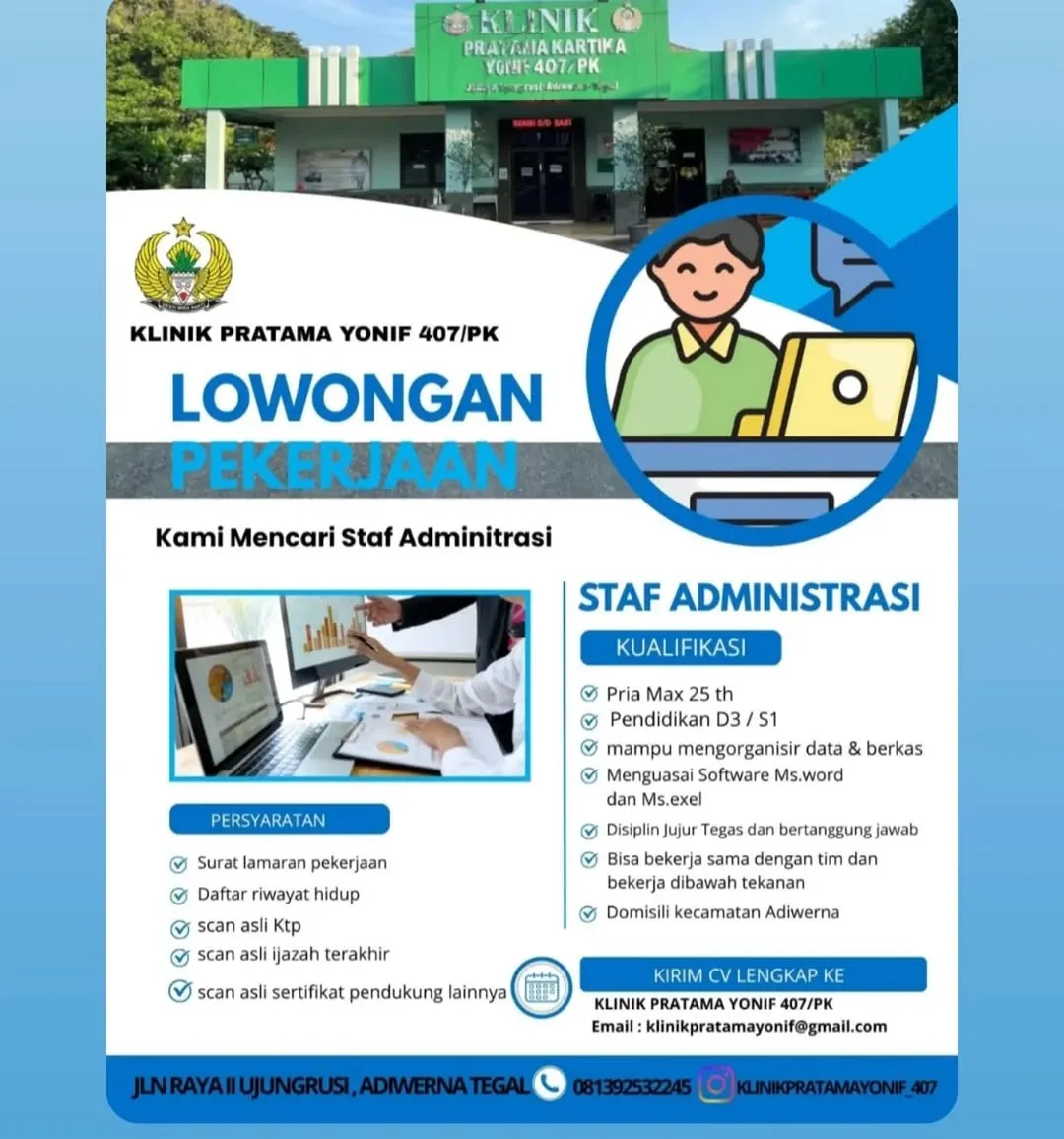 Logo KLINIK PRATAMA YONIF 407/PK