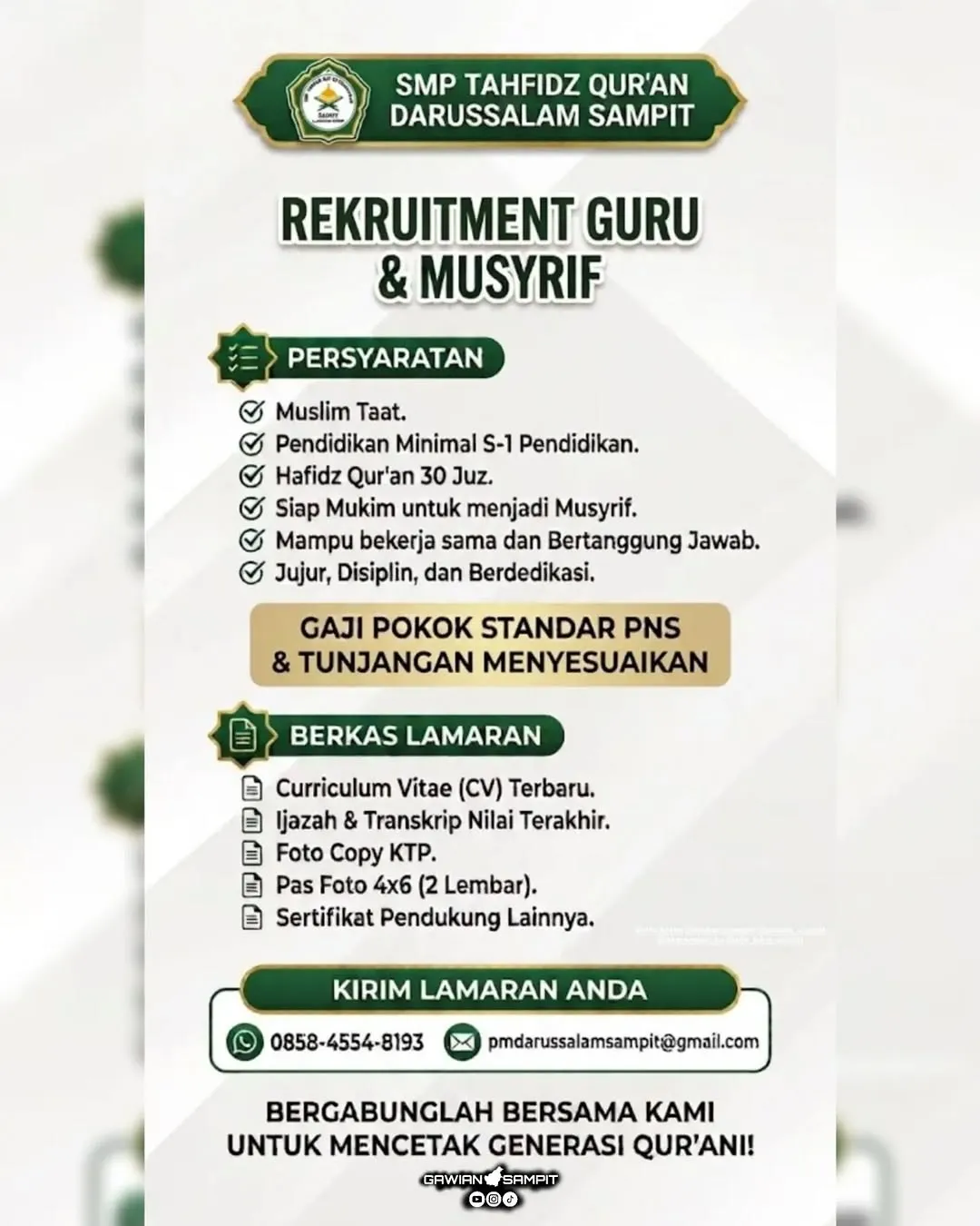 Logo SMP Tahfidz Quran Darussalam Sampit