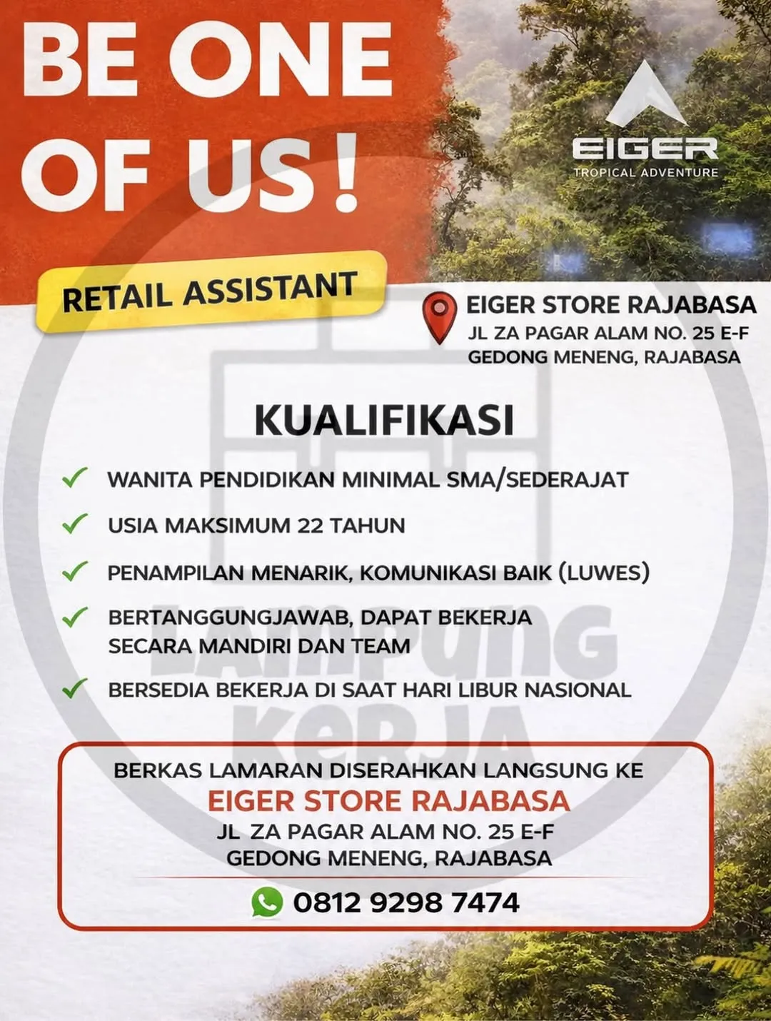 Logo Eiger Store Rajabasa