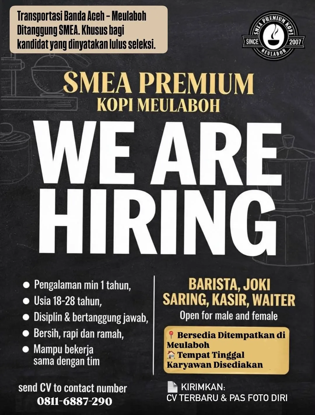 Logo SMEA Premium Kopi Meulaboh