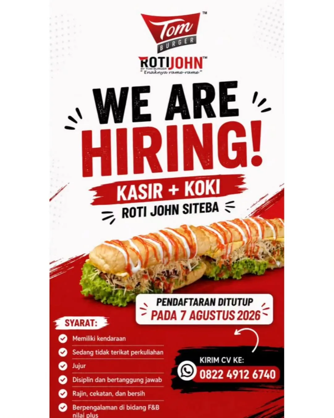 Logo Tom Burger Roti John