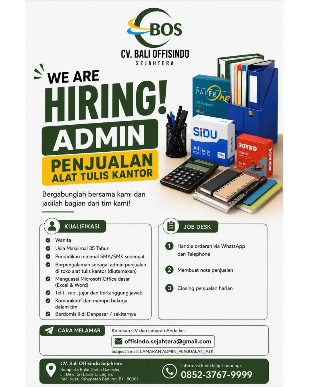 Logo CV. Bali Offisindo Sejahtera