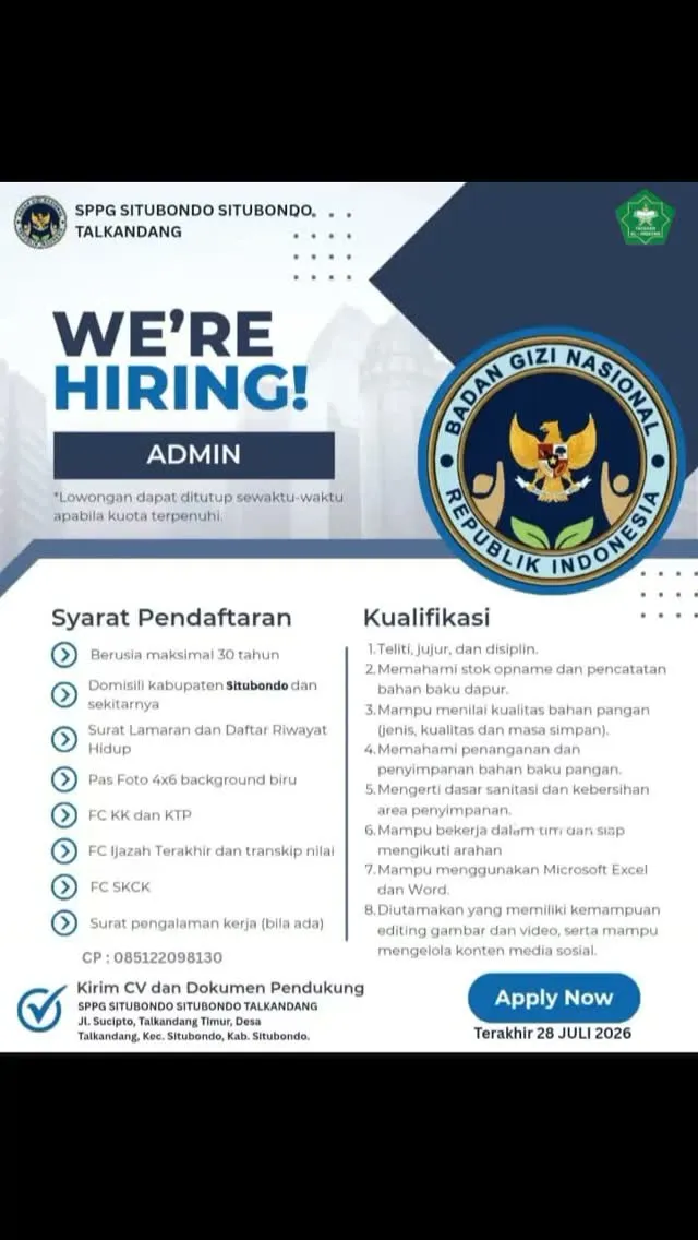 Logo SPPG Situbondo Situbondo Talkandang / Badan Gizi Nasional