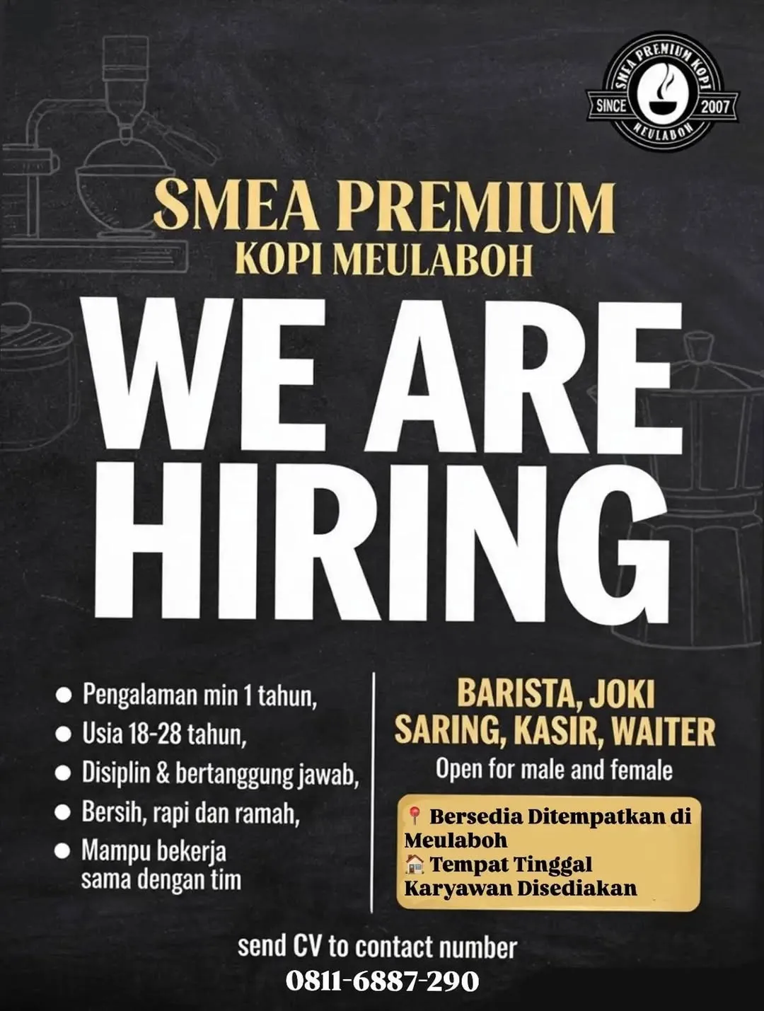 Logo SMEA Premium Kopi Meulaboh