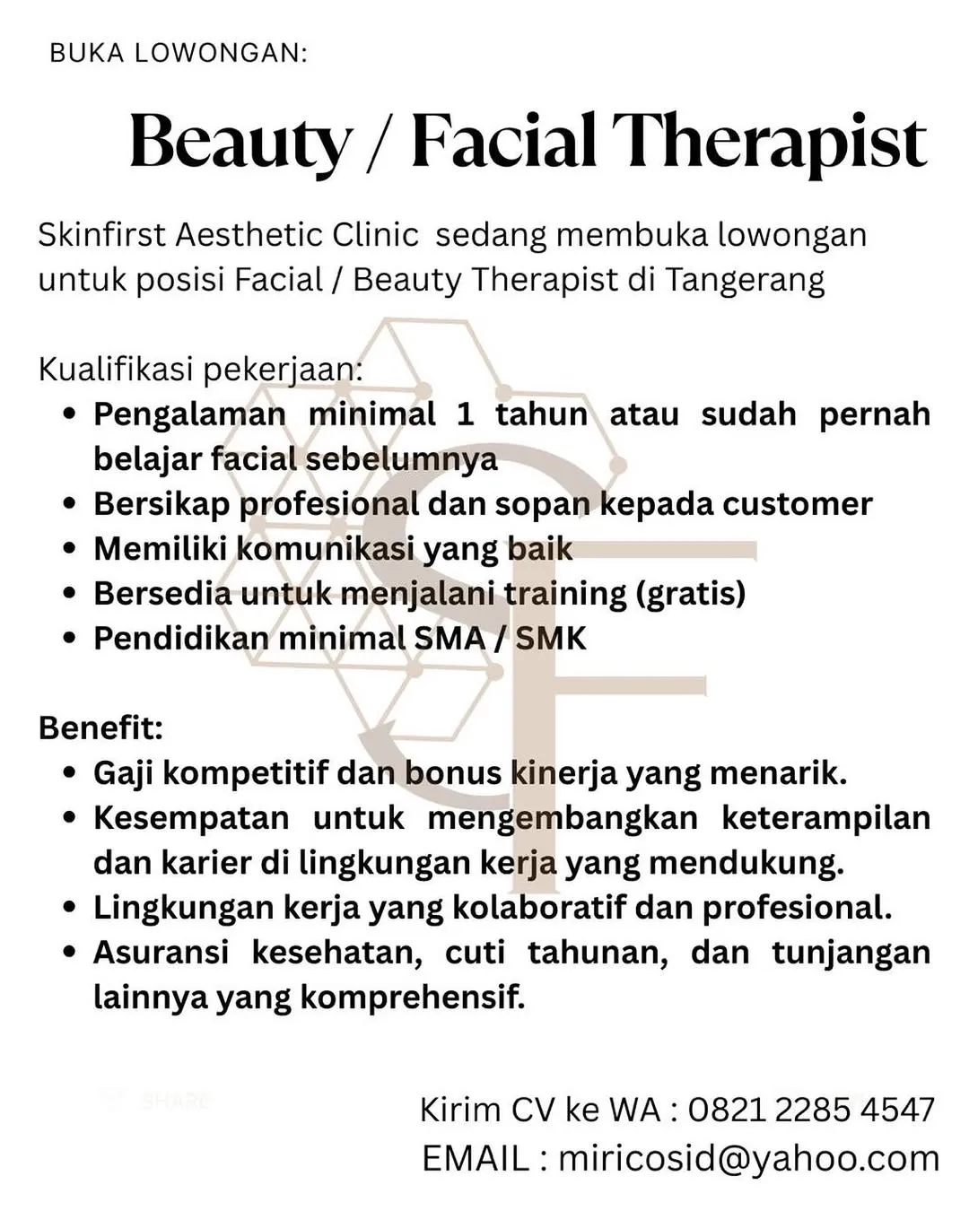 Logo Skinfirst Aesthetic Clinic