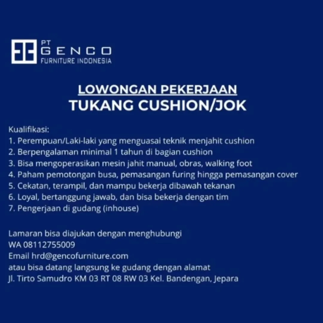 Logo PT GENCO Furniture Indonesia