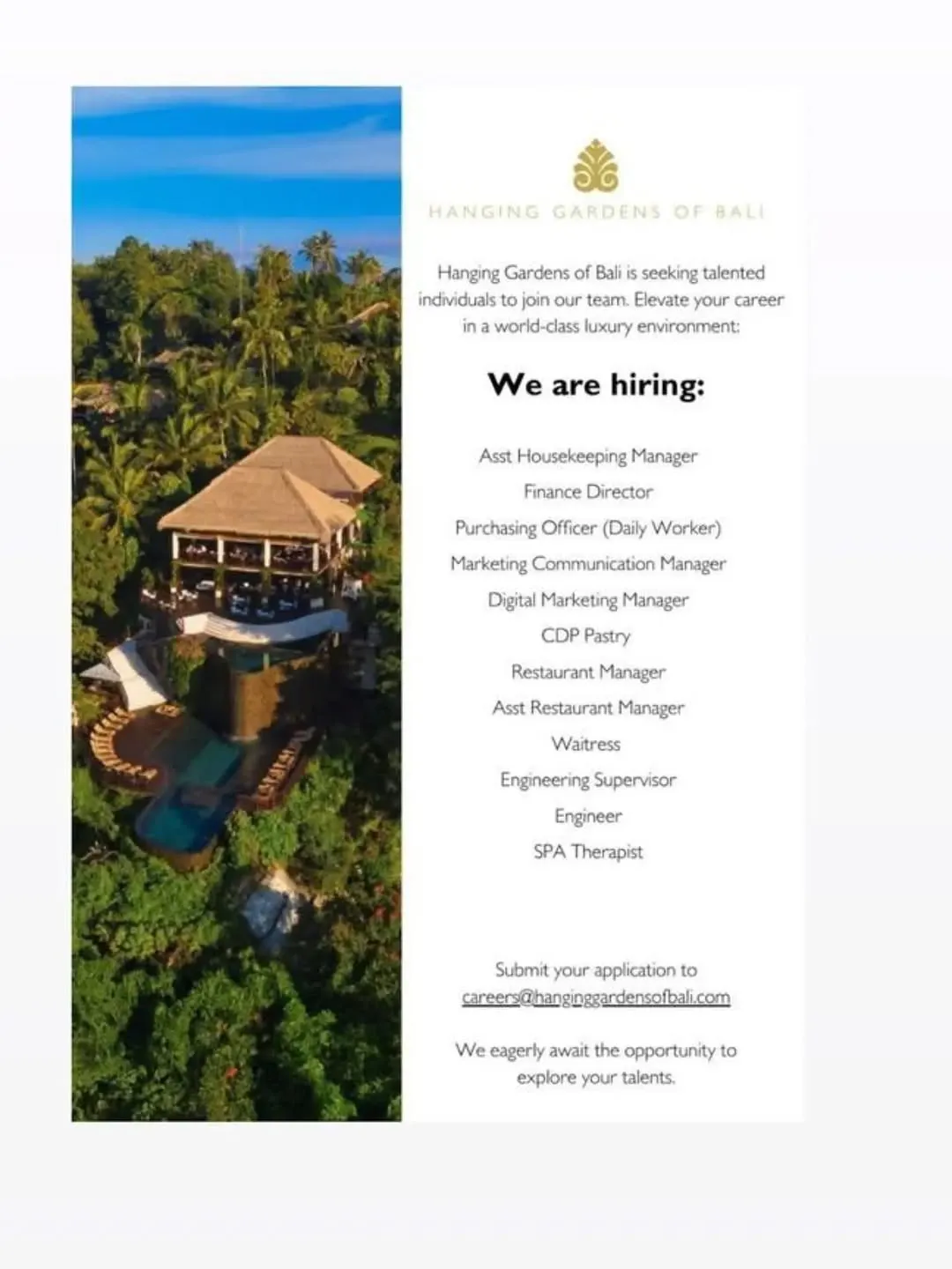Logo Hanging Gardens of Bali