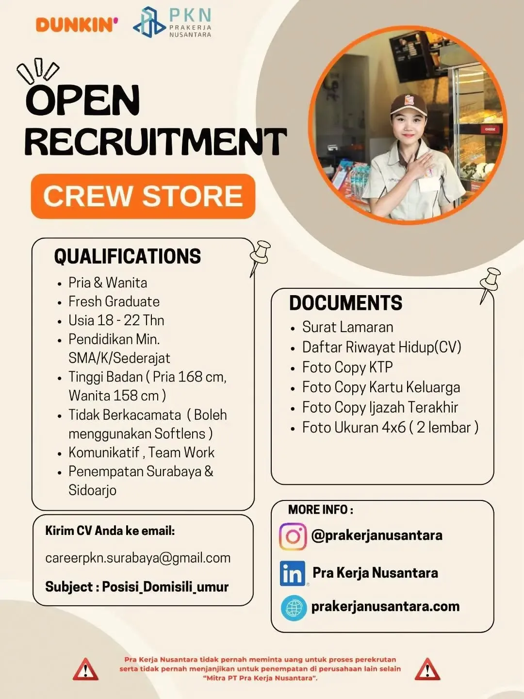 Logo Dunkin' / PKN Prakerja Nusantara
