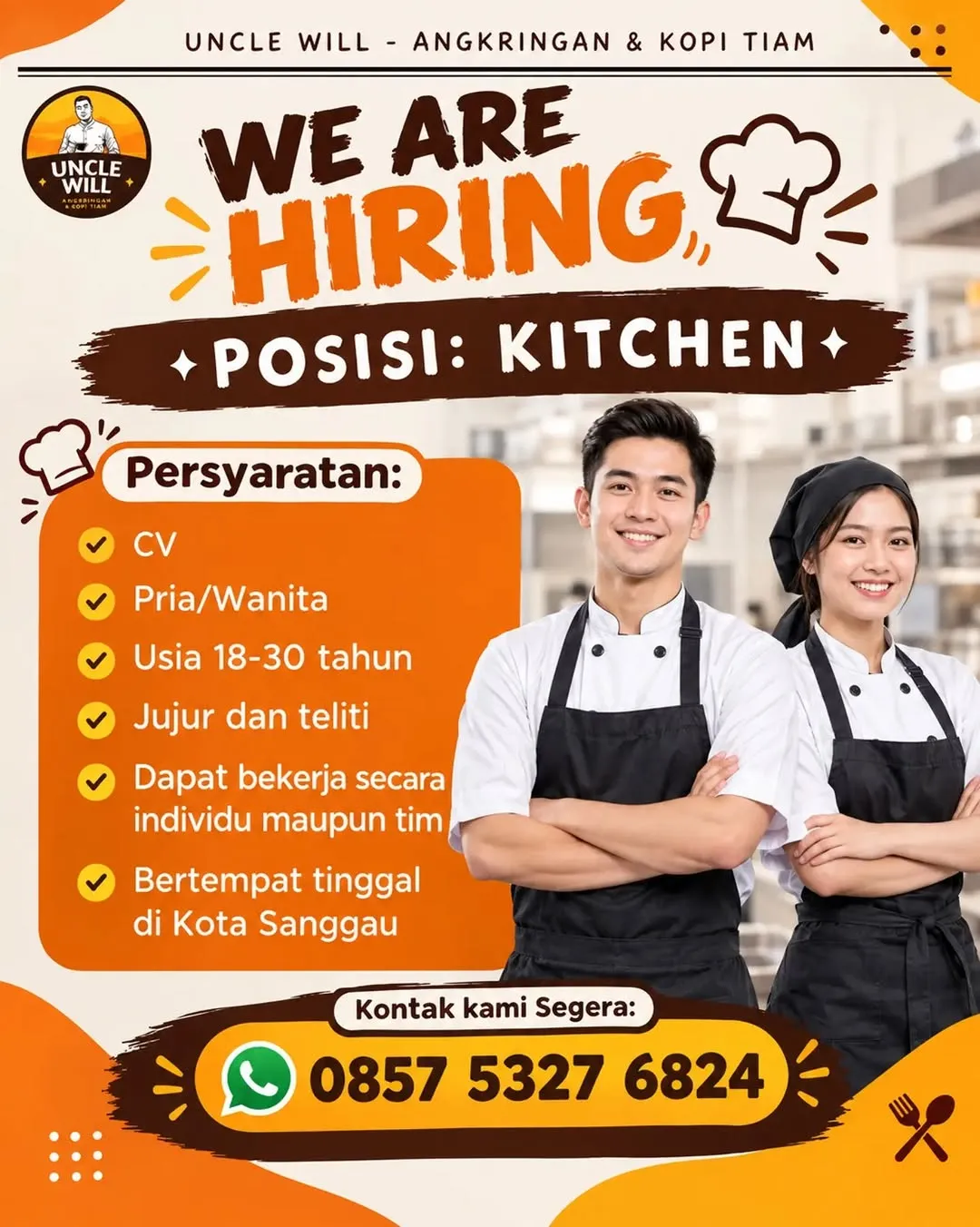 Logo Uncle Will - Angkringan & Kopi Tiam
