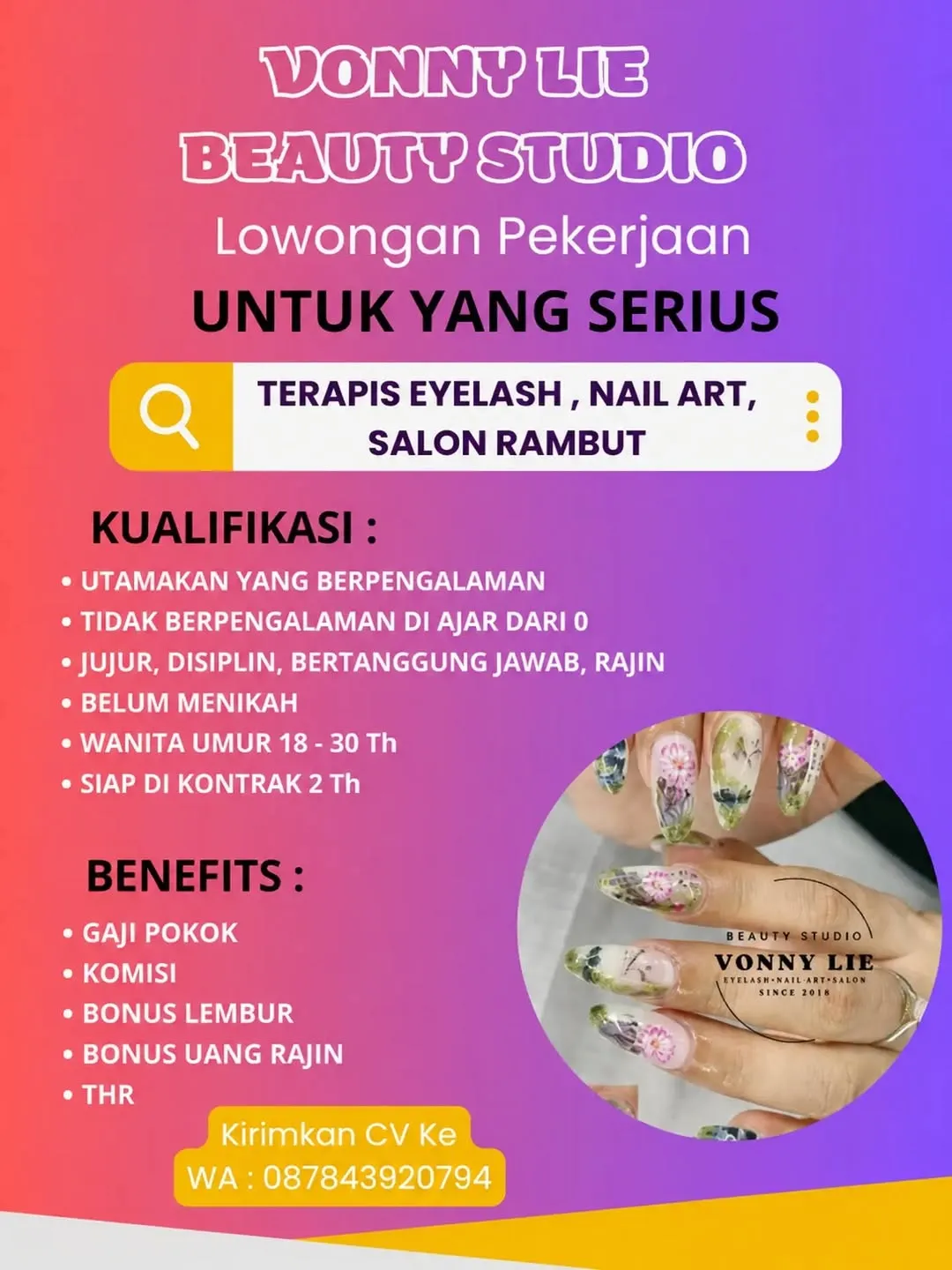Logo Vonny Lie Beauty Studio