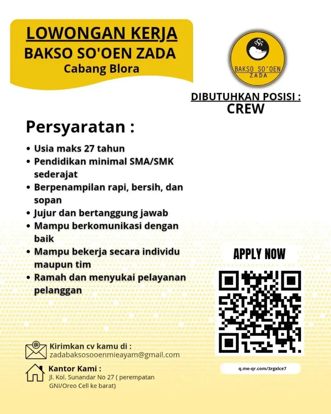 Logo Bakso So'Oen Zada