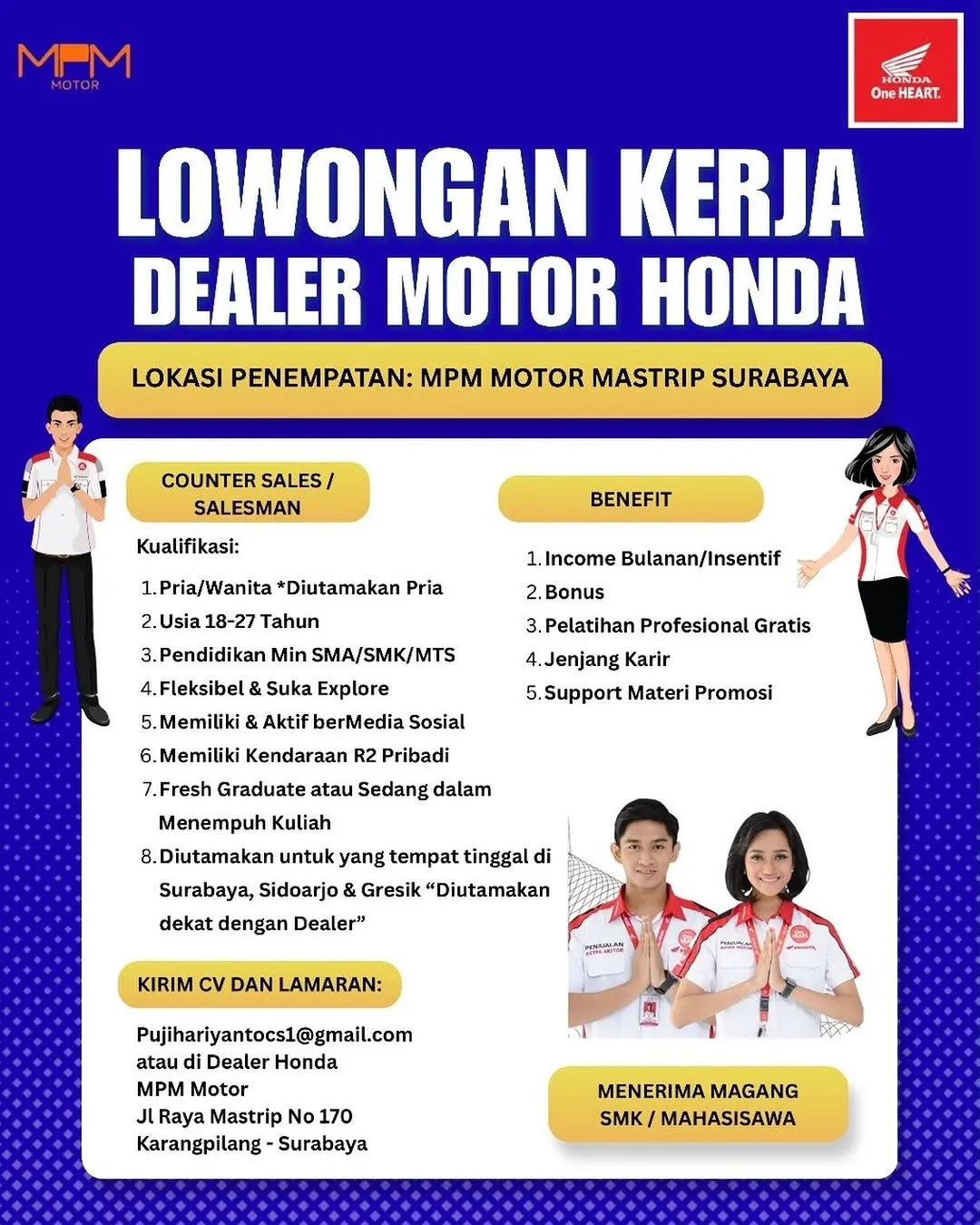 Logo Dealer Motor Honda (MPM Motor)