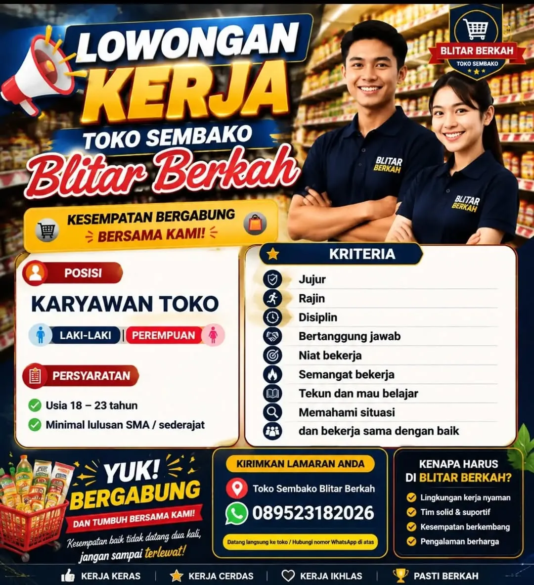 Logo Toko Sembako Blitar Berkah