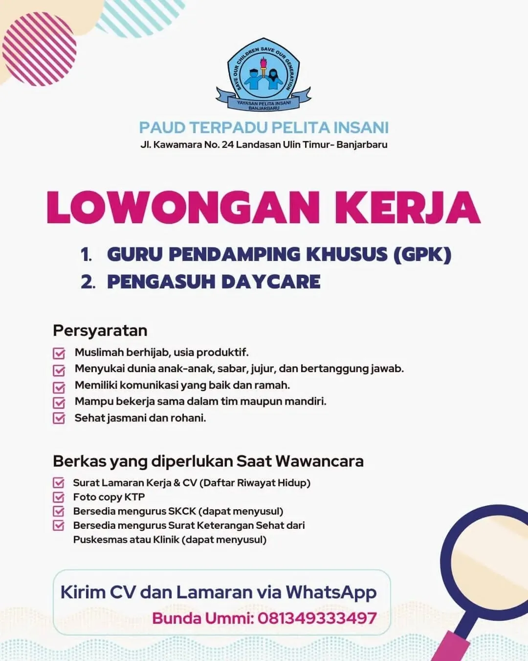 Logo PAUD TERPADU PELITA INSANI