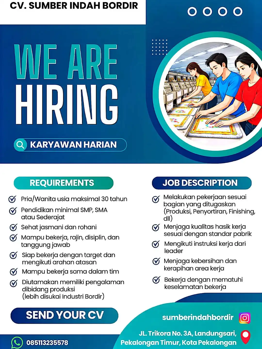 Logo CV. Sumber Indah Bordir