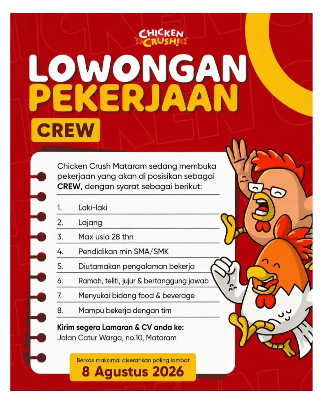 Logo Chicken Crush Mataram