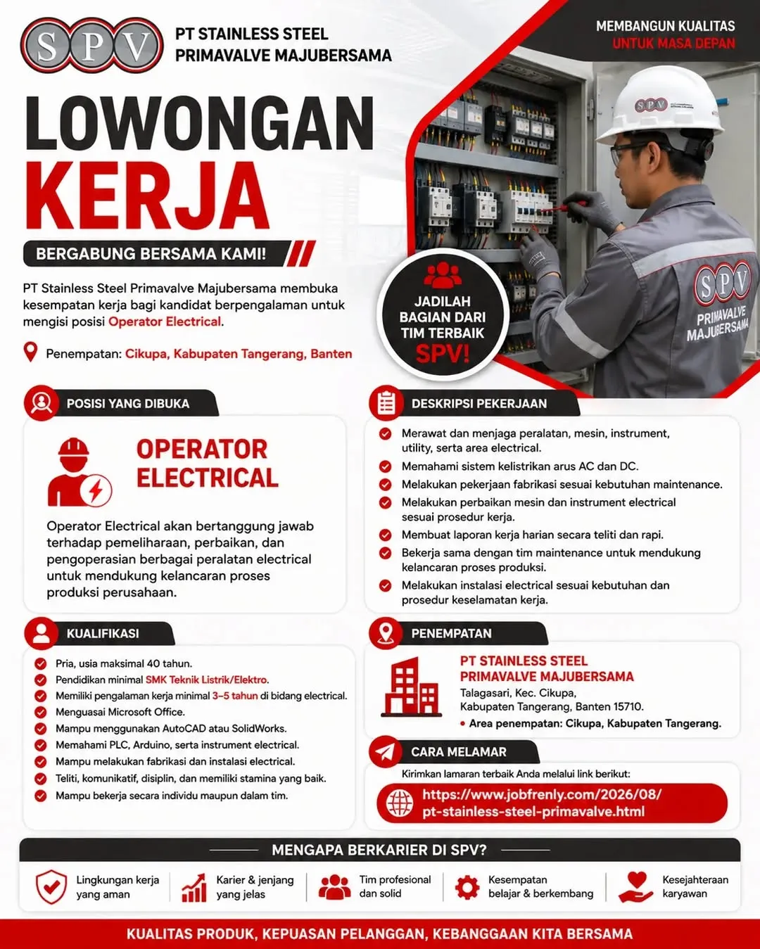 Logo PT Stainless Steel Primavalve Majubersama