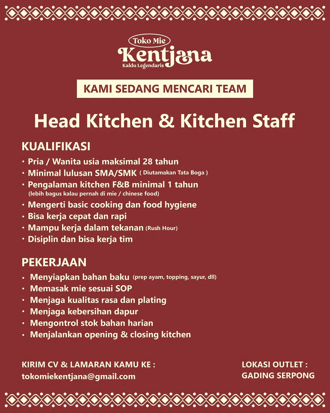 Logo Toko Mie Kentjana