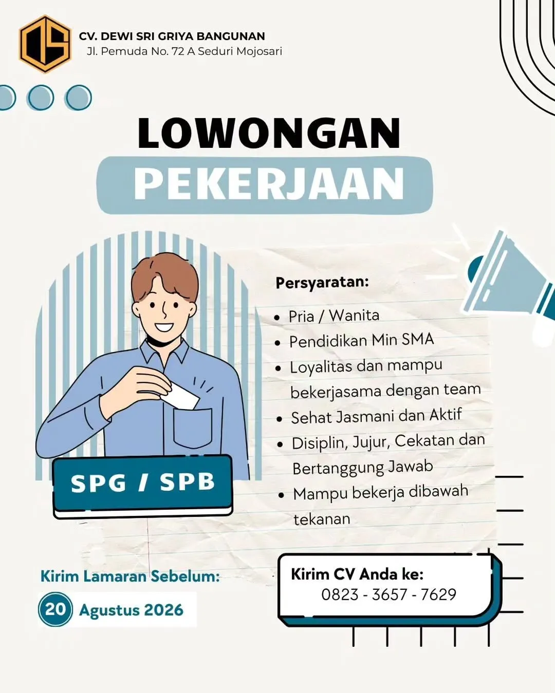 Logo CV. DEWI SRI GRIYA BANGUNAN