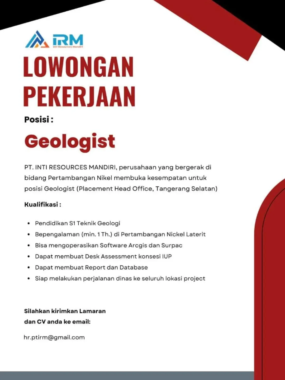 Logo PT. INTI RESOURCES MANDIRI