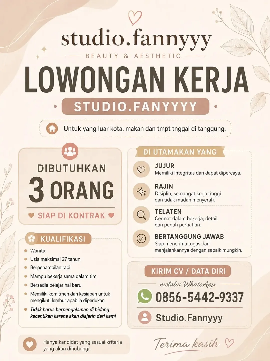Logo Studio.Fannyyy Beauty & Aesthetic