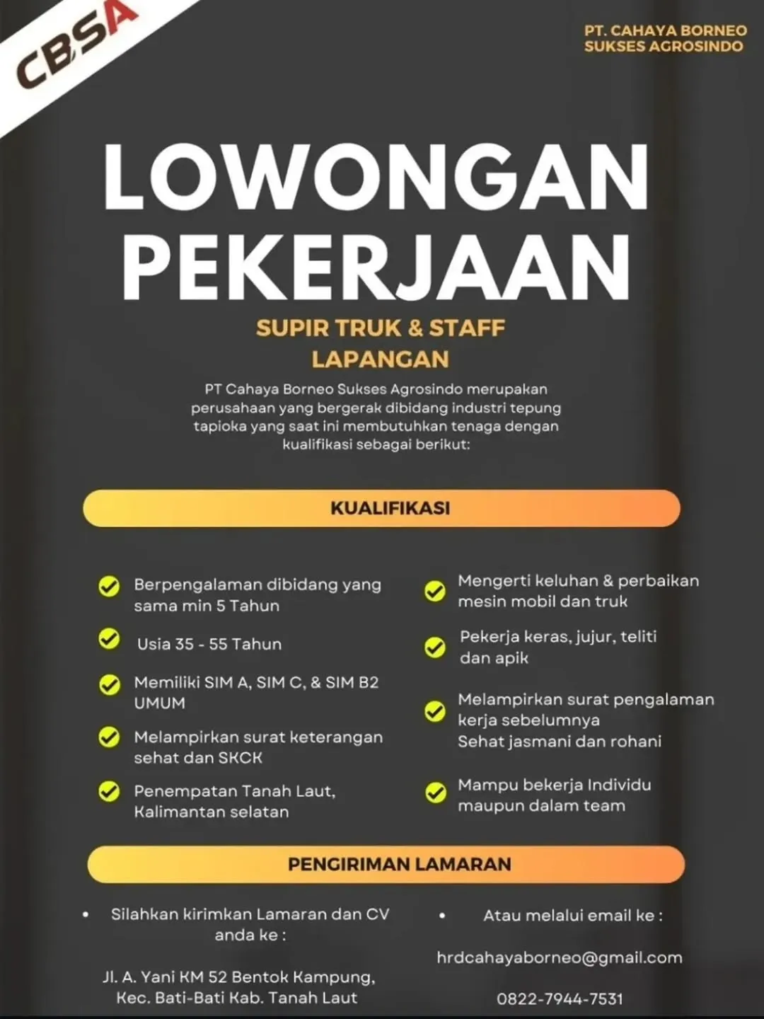 Logo PT. CAHAYA BORNEO SUKSES AGROSINDO