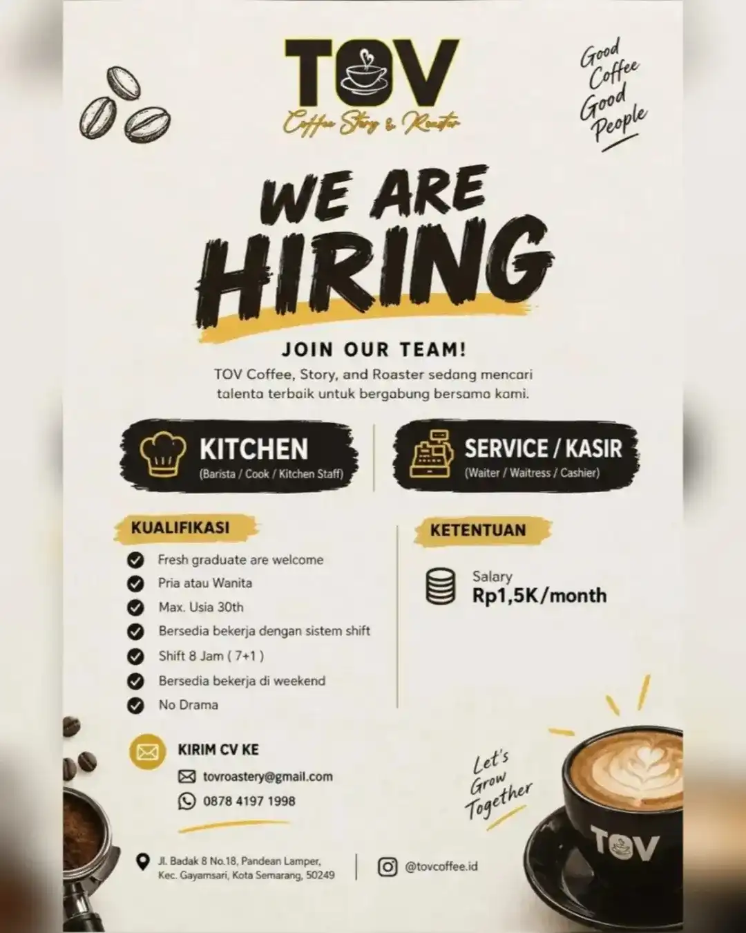 Logo TOV Coffee Story & Roaster