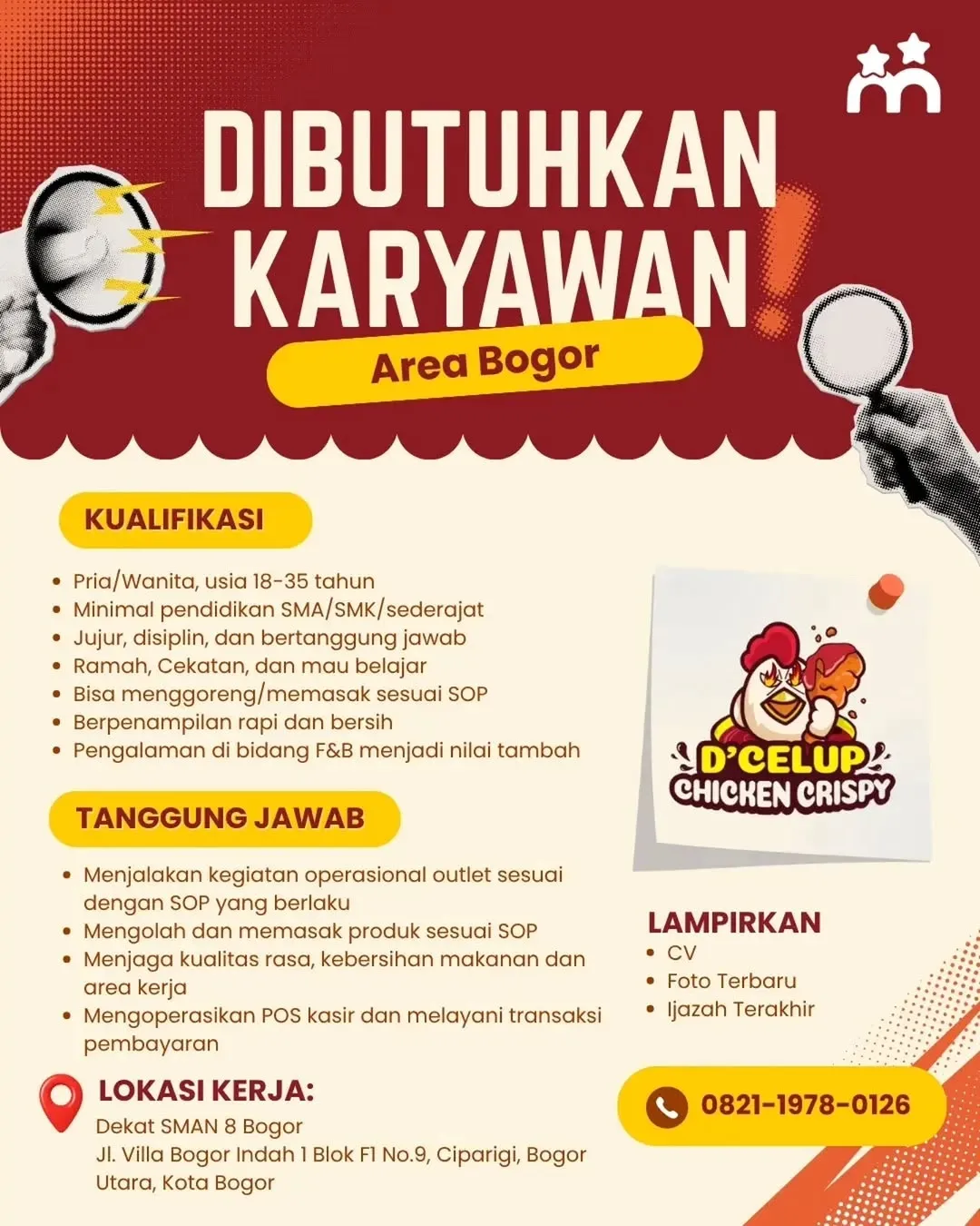 Logo D'Celup Chicken Crispy