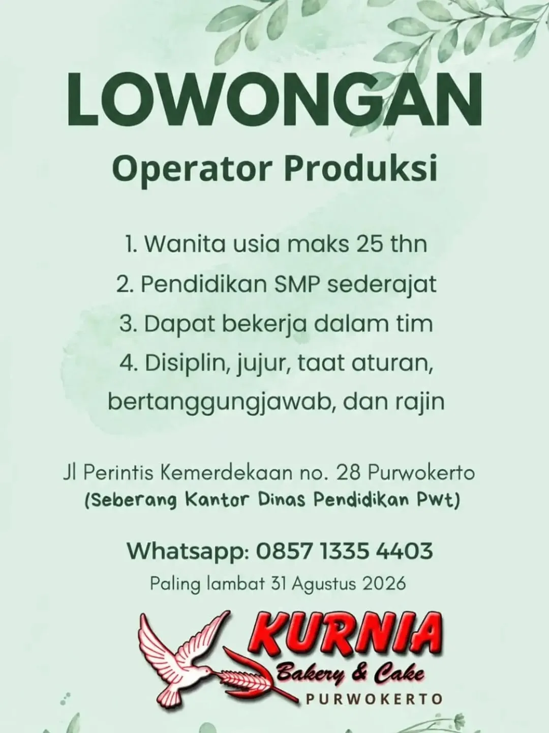 Logo Kurnia Bakery & Cake