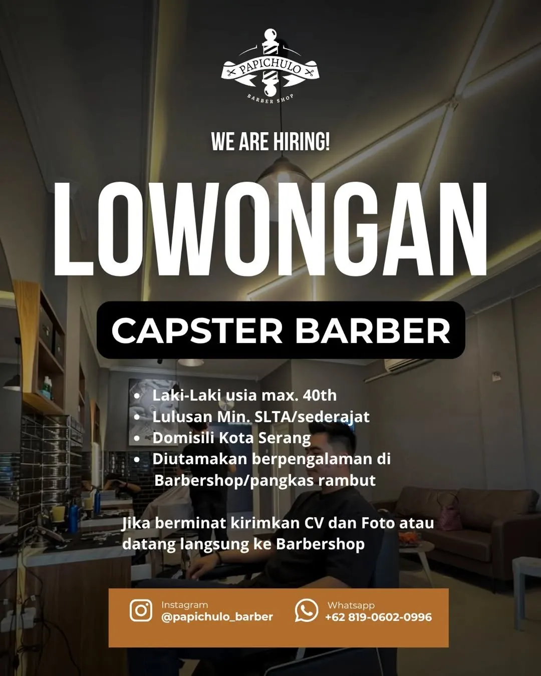 Logo Papichulo Barber Shop