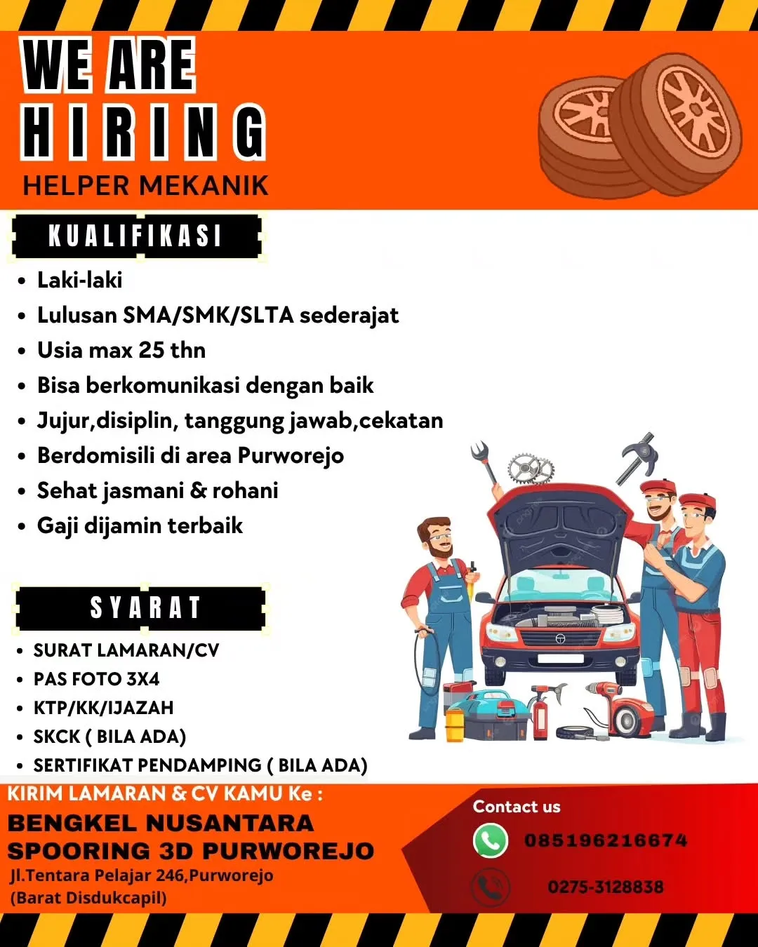 Logo Bengkel Nusantara Spooring 3D Purworejo