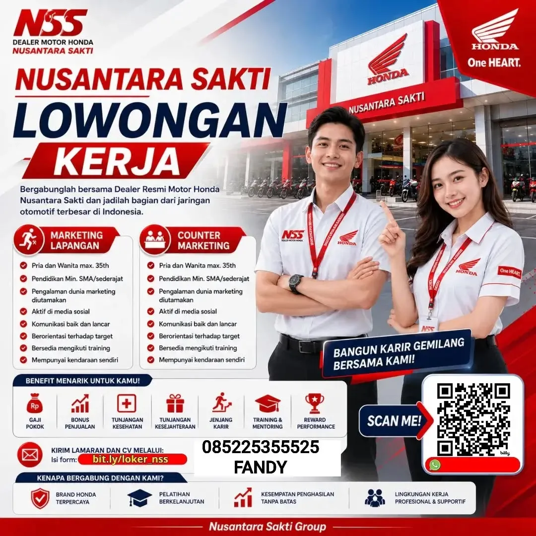 Logo NSS Dealer Motor Honda Nusantara Sakti