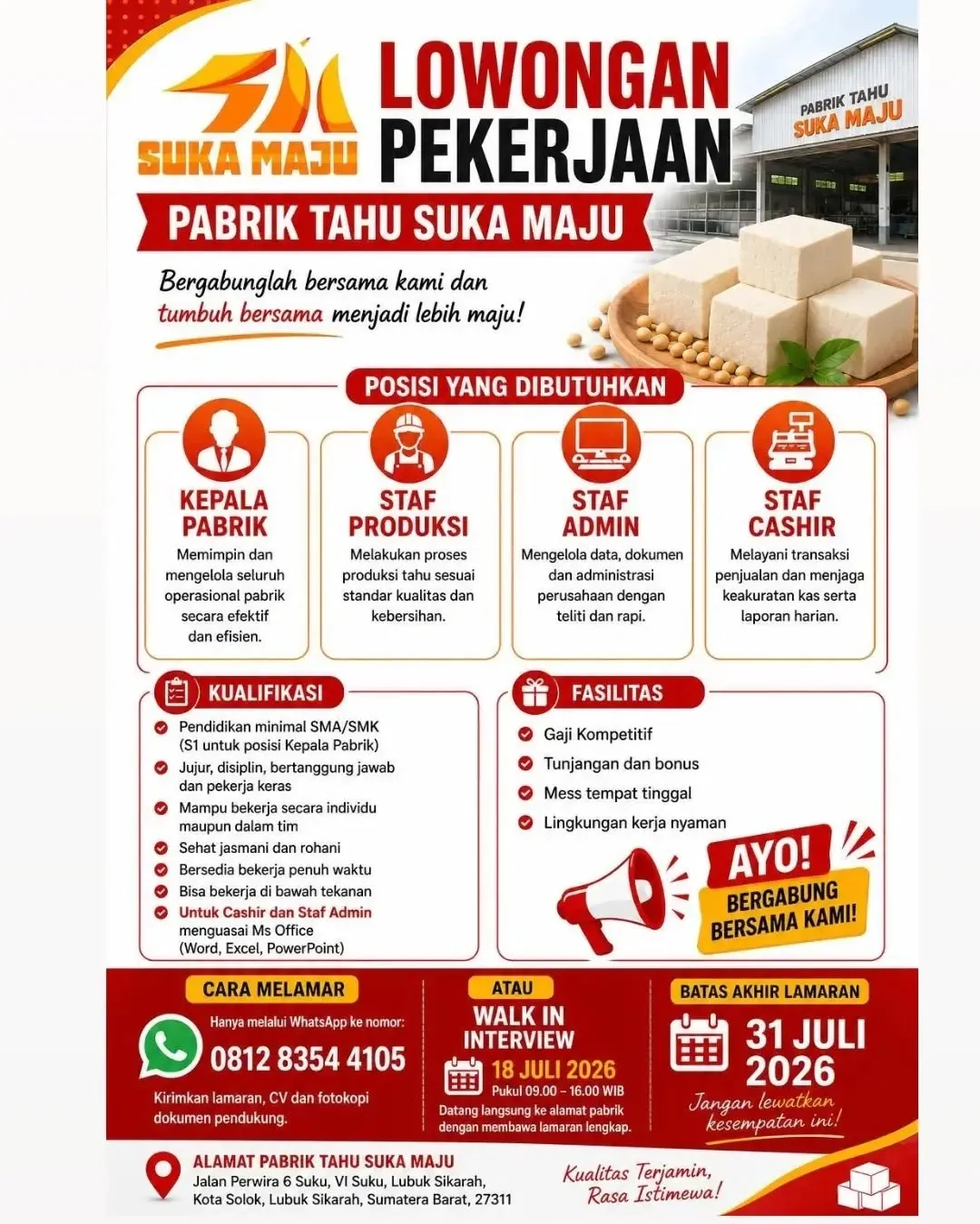 Logo Pabrik Tahu Suka Maju