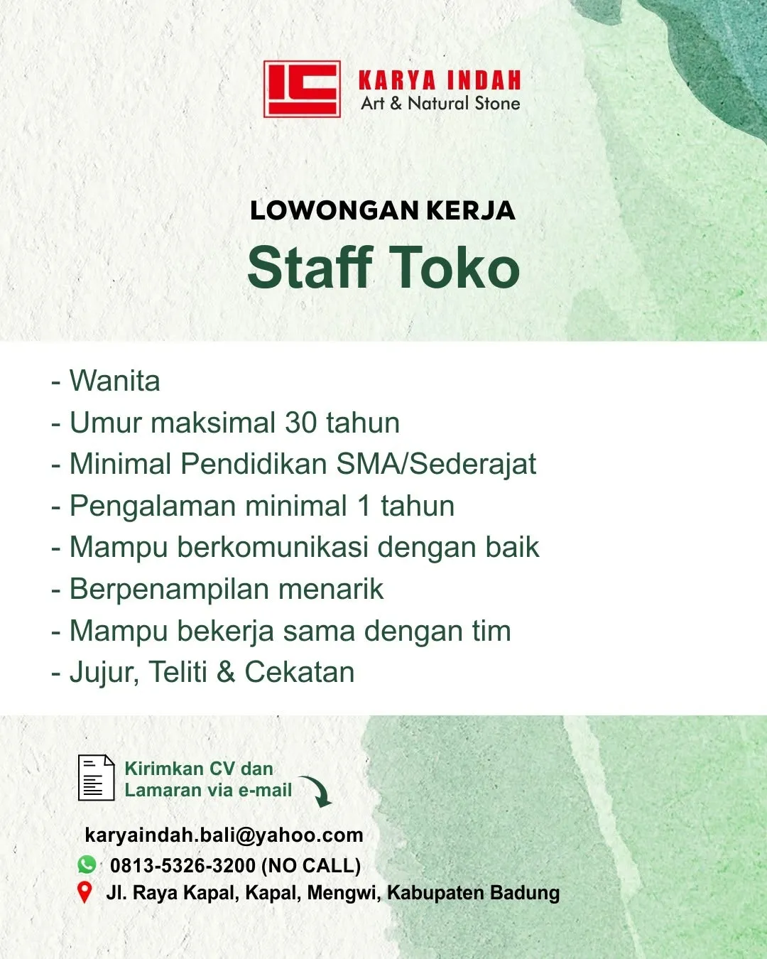 Logo KARYA INDAH Art & Natural Stone