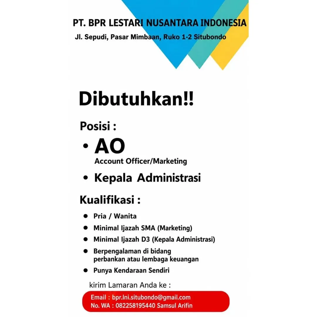 Logo PT. BPR LESTARI NUSANTARA INDONESIA