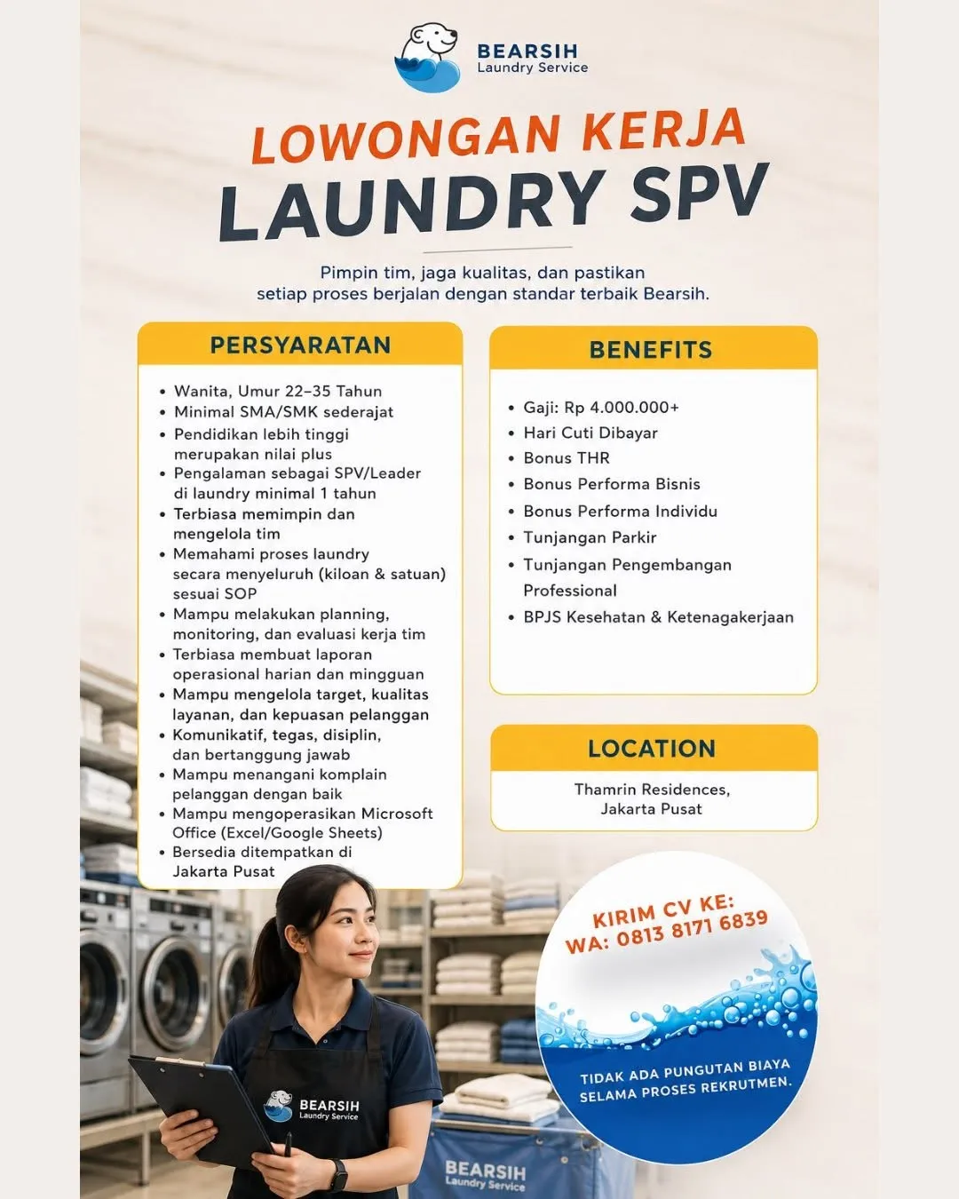 Logo BEARSIH Laundry Service