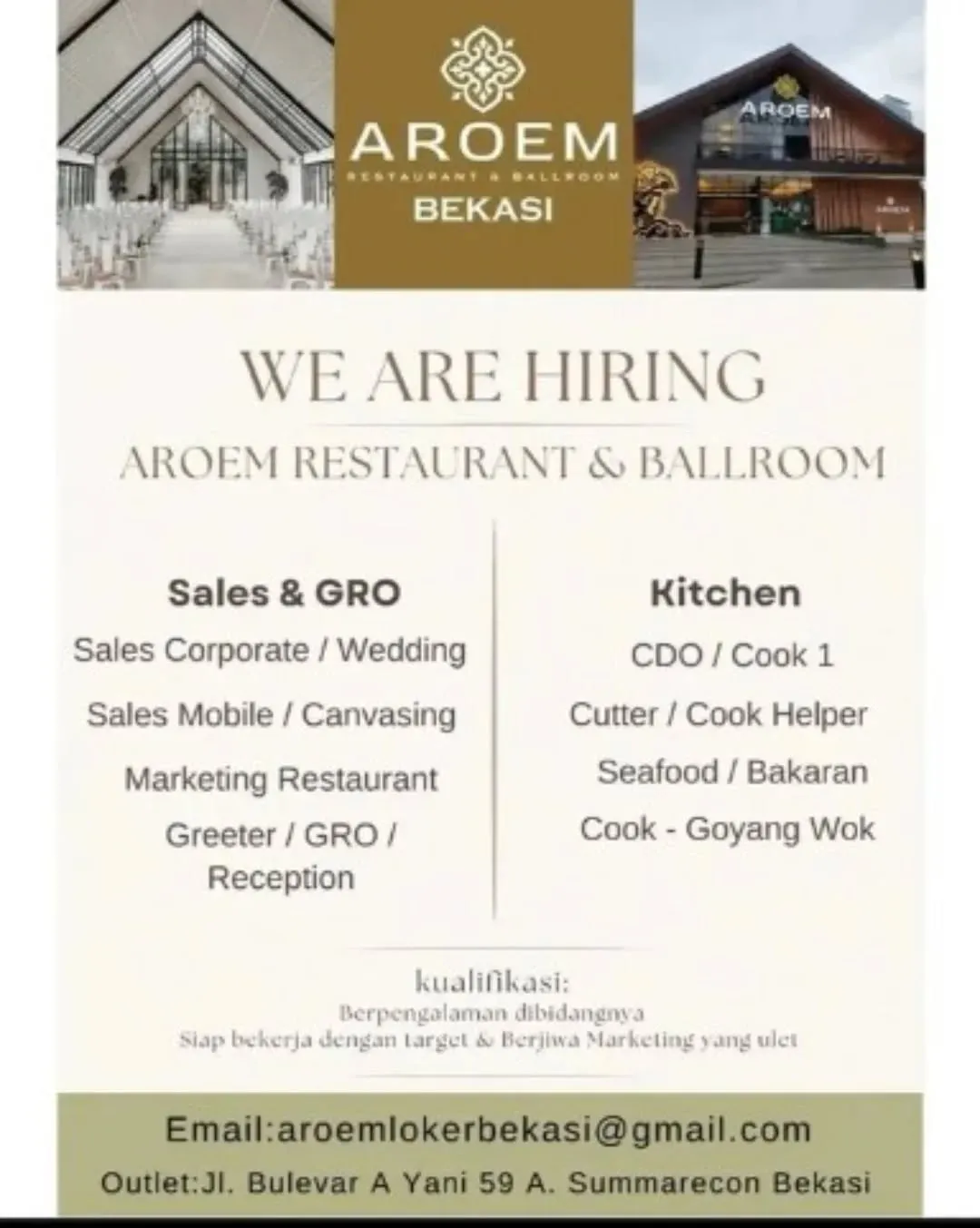 Logo AROEM RESTAURANT & BALLROOM