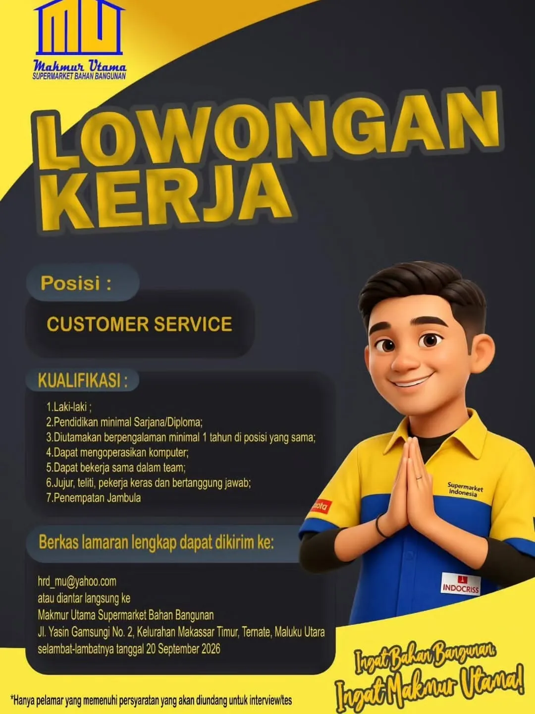 Logo Makmur Utama Supermarket Bahan Bangunan