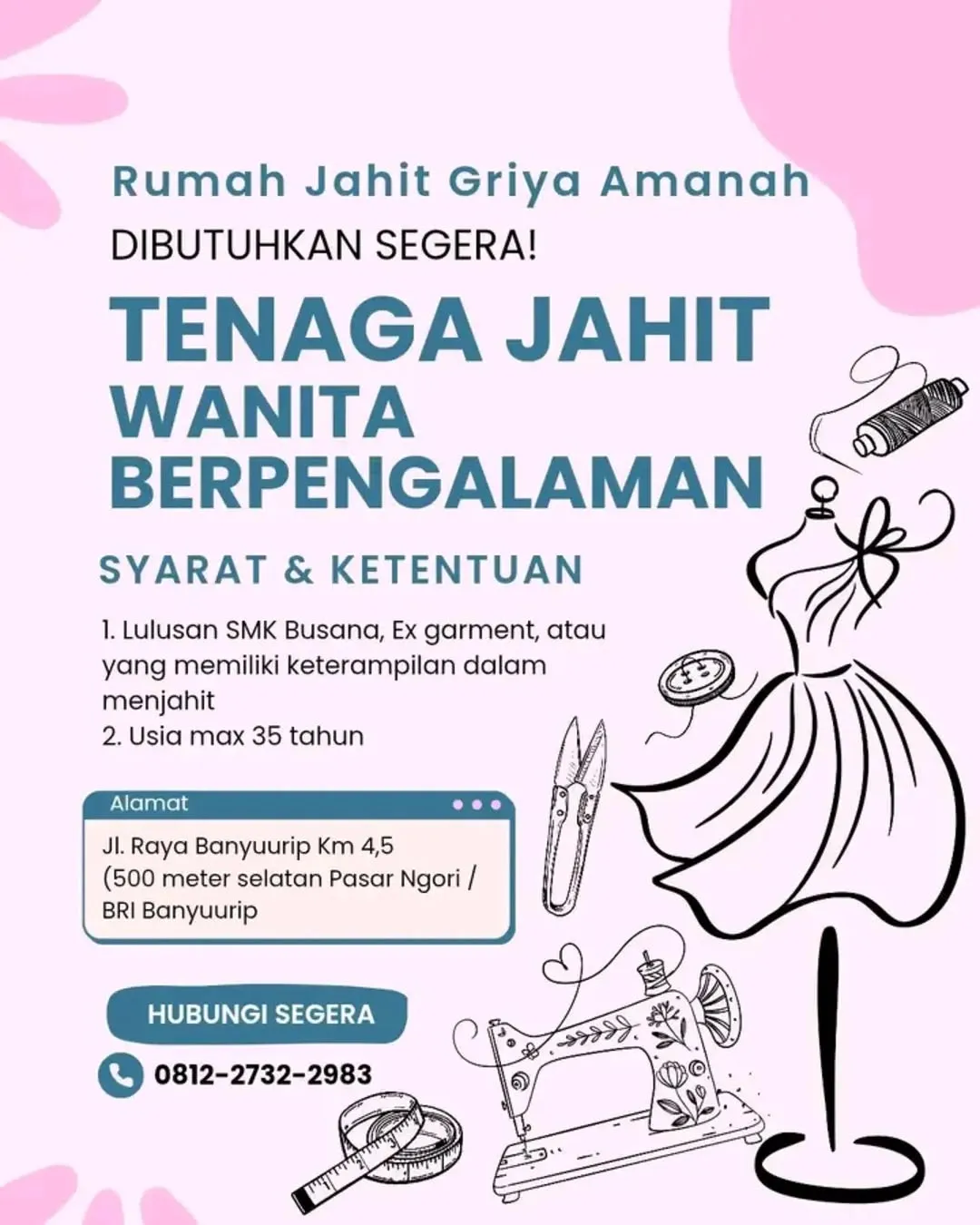 Logo Rumah Jahit Griya Amanah