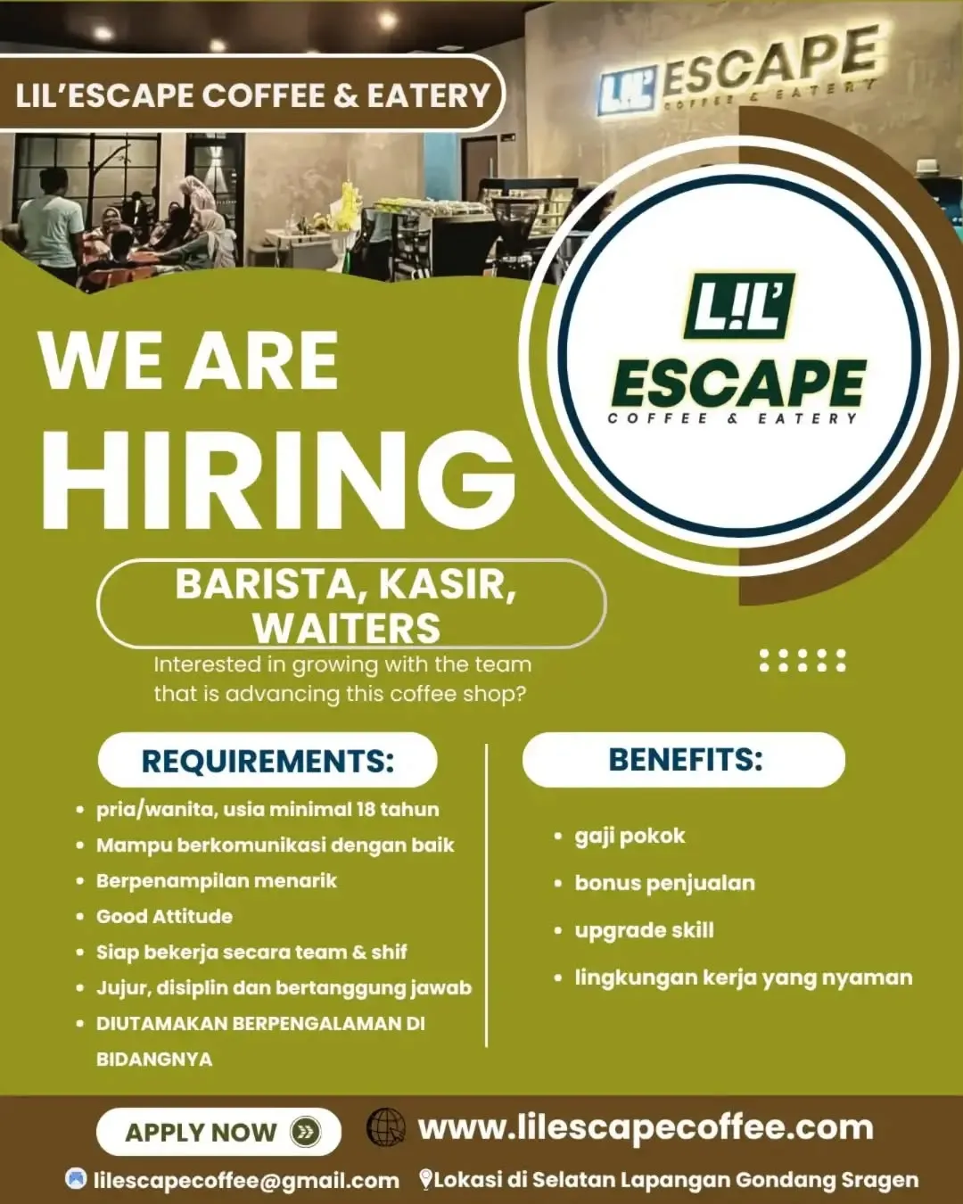 Logo Lil'Escape Coffee & Eatery